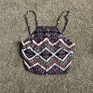 Geometric Patterned Women's Top